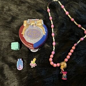 Bluebird Vintage Polly Pocket 1995 Super Star Happenin' Juego de pelo RARE